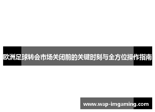欧洲足球转会市场关闭前的关键时刻与全方位操作指南